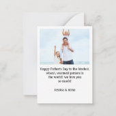 Happy Fathers Day, 4 foto's Moderne vakantiepas Notitiekaartje (Achterkant)