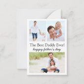 Happy Fathers Day, 4 foto's Moderne vakantiepas Notitiekaartje (Voorkant)