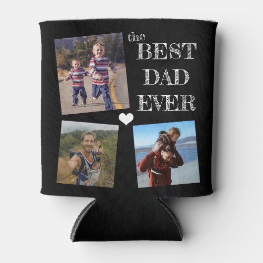 Happy Fathers Day 5-fotocollage Blikjeskoeler (Voorkant)