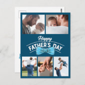 Happy Fathers Day 5 fotocollage Briefkaart (Voorkant / Achterkant)