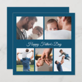 Happy Fathers Day 5 fotocollage Kaart (Voorkant / Achterkant)