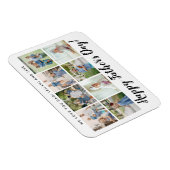 Happy Father's Day 8 Photo Custom White Magneet (Rechterzijde)