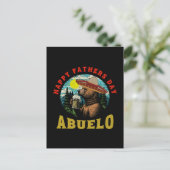 Happy Father's Day Abuelo Beer Mug Bear Sombrero  Briefkaart (Staand voorkant)