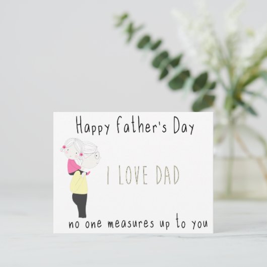 happy father's day around the world postcard  briefkaart (Staand voorkant)
