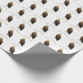 Happy Fathers Day Bald Eagle Cadeaupapier (Hoek)