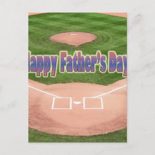 Happy Fathers Day Baseball Briefkaart (Voorkant)