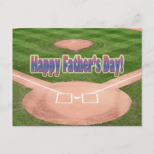 Happy Fathers Day Baseball Briefkaart (Voorkant)