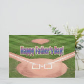 Happy Fathers Day Baseball Briefpapier (Staand voorkant)
