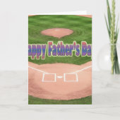 Happy Fathers Day Baseball Kaart (Voorkant)