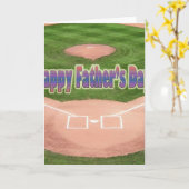 Happy Fathers Day Baseball Kaart (Gele Bloem)