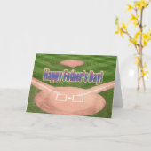 Happy Fathers Day Baseball Kaart (Gele Bloem)