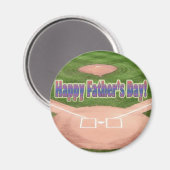 Happy Fathers Day Baseball Magneet (Voorkant / Achterkant)