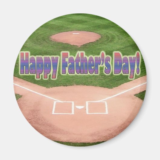 Happy Fathers Day Baseball Magneet (Voorkant)