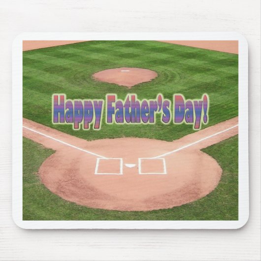 Happy Fathers Day Baseball Muismat (Voorkant)
