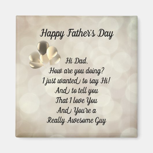 Happy Father's Day-bericht Magneet (Voorkant)