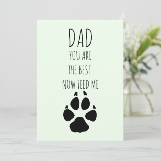 Happy Fathers Day beroemd gemaakt door Dog Feestdagenkaart (Staand voorkant)