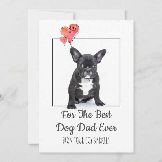 Happy Fathers Day beroemd gemaakt door Dog Feestdagenkaart (Voorkant)