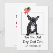 Happy Fathers Day beroemd gemaakt door Dog Feestdagenkaart (Voorkant / Achterkant)