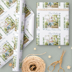 Happy Fathers Day Best Dad in Universe Photo Cadeaupapier