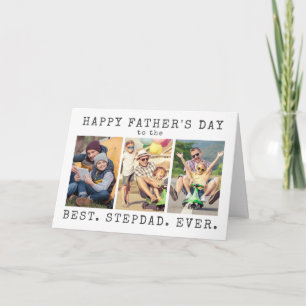 Happy Fathers Day BESTE STEPDAD OOIT 3 foto's Kaart