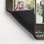 Happy Fathers Day Beste vader ooit 3 Fotocollage Muismat (Hoek)