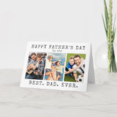 Happy Fathers Day BESTE VADER OOIT 3 foto's Kaart (Voorkant)