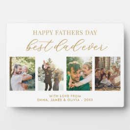 Happy Fathers Day Beste vader ooit 4 Fotocollage Fotoplaat