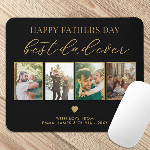 Happy Fathers Day Beste vader ooit 4 Fotocollage Muismat