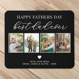 Happy Fathers Day Beste vader ooit 4 Fotocollage Muismat