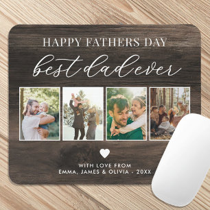 Happy Fathers Day Beste vader ooit 4 Fotocollage Muismat