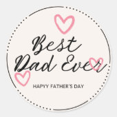 Happy Fathers Day - Beste vader ooit Ronde Sticker (Voorkant)