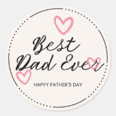 Happy Fathers Day - Beste vader ooit Ronde Sticker (Voorkant)