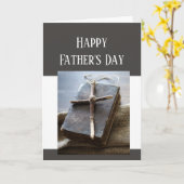 Happy Father's Day Bible Cross Love Respect Kaart (Gele Bloem)