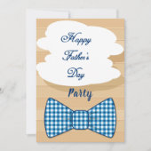Happy Fathers Day Blue Pset Bow Stropdas Cookout P Kaart (Voorkant)