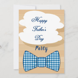 Happy Fathers Day Blue Pset Bow Stropdas Cookout P Kaart