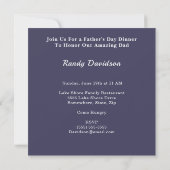 Happy Fathers Day Blue Roze Grey Argyle Dinner Kaart (Achterkant)