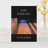 Happy Father's Day Bowling Kaart (Gele Bloem)