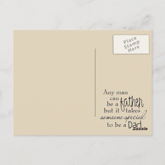 Happy Fathers Day Briefkaart (Achterkant)