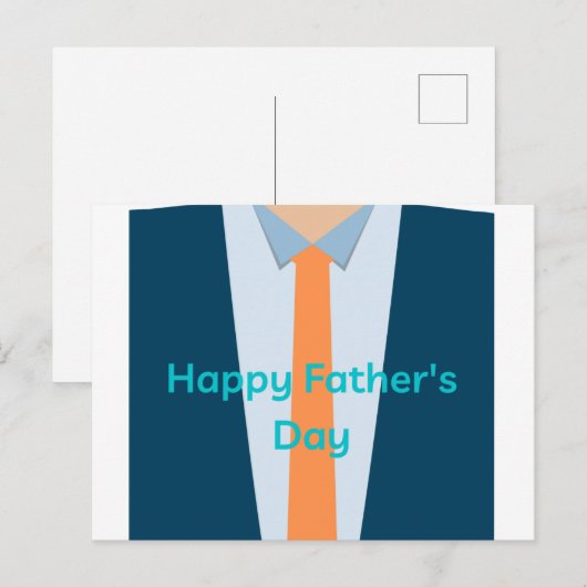 Happy Fathers Day Briefkaart (Voorkant / Achterkant)