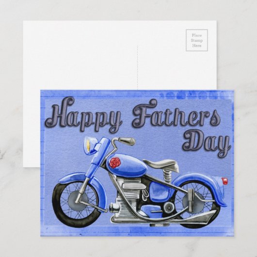 Happy Fathers Day Briefkaart (Voorkant / Achterkant)