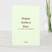 Happy Fathers Day Burlap Weave Wenskaarten Kaart (Achterkant)