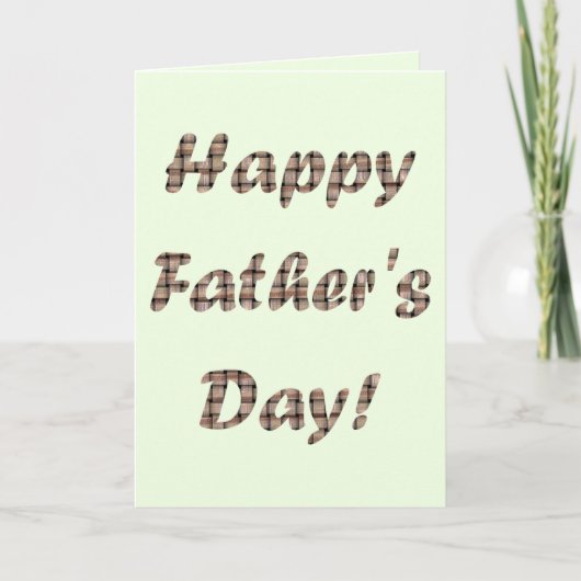 Happy Fathers Day Burlap Weave Wenskaarten Kaart (Voorkant)