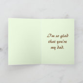 Happy Fathers Day Burlap Weave Wenskaarten Kaart (Binnen)