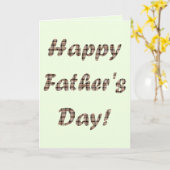 Happy Fathers Day Burlap Weave Wenskaarten Kaart (Gele Bloem)