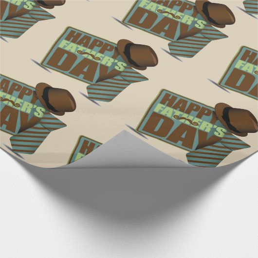 Happy Fathers Day Cadeaupapier (Hoek)