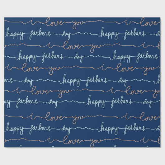 Happy Fathers Day Cadeaupapier (Vlak)