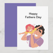 Happy Fathers Day Card Kaart (Voorkant / Achterkant)