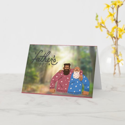 Happy Fathers Day Card Kaart (Gele Bloem)