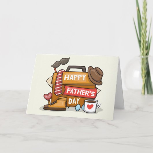 Happy Fathers Day Card Kaart (Voorkant)