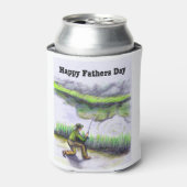 Happy Fathers Day Card voor forelzalm Blikjeskoeler (Blikje Voorkant)